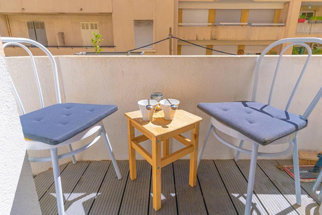Bel Appart Climatise A 5 Min Plage Des Catalans Apartment มาร์กเซย ภายนอก รูปภาพ